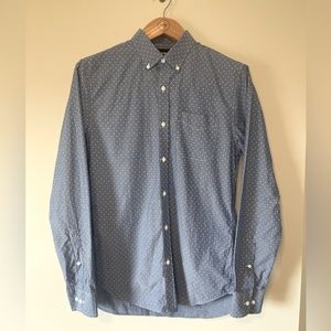 Bonobos Slim Fit Blue Polka Dot Long Sleeve Button Down